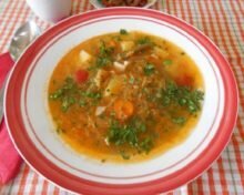 Суп постный с квашеной капустой