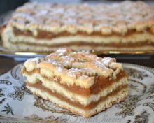 Пирог с яблоками из песочного теста